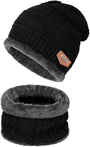 Unisex Woolen Cap Set
