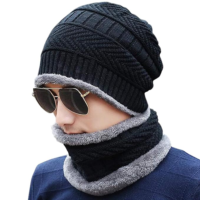 Unisex Woolen Cap Set New